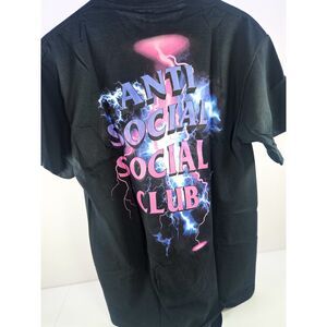 Anti Social Social Club Bolt From The Blue T-Shirt Black Medium NWT